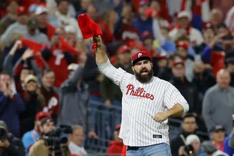 Eagles Jason Kelce Was The Star Of Phillies Padres But Miles Teller
