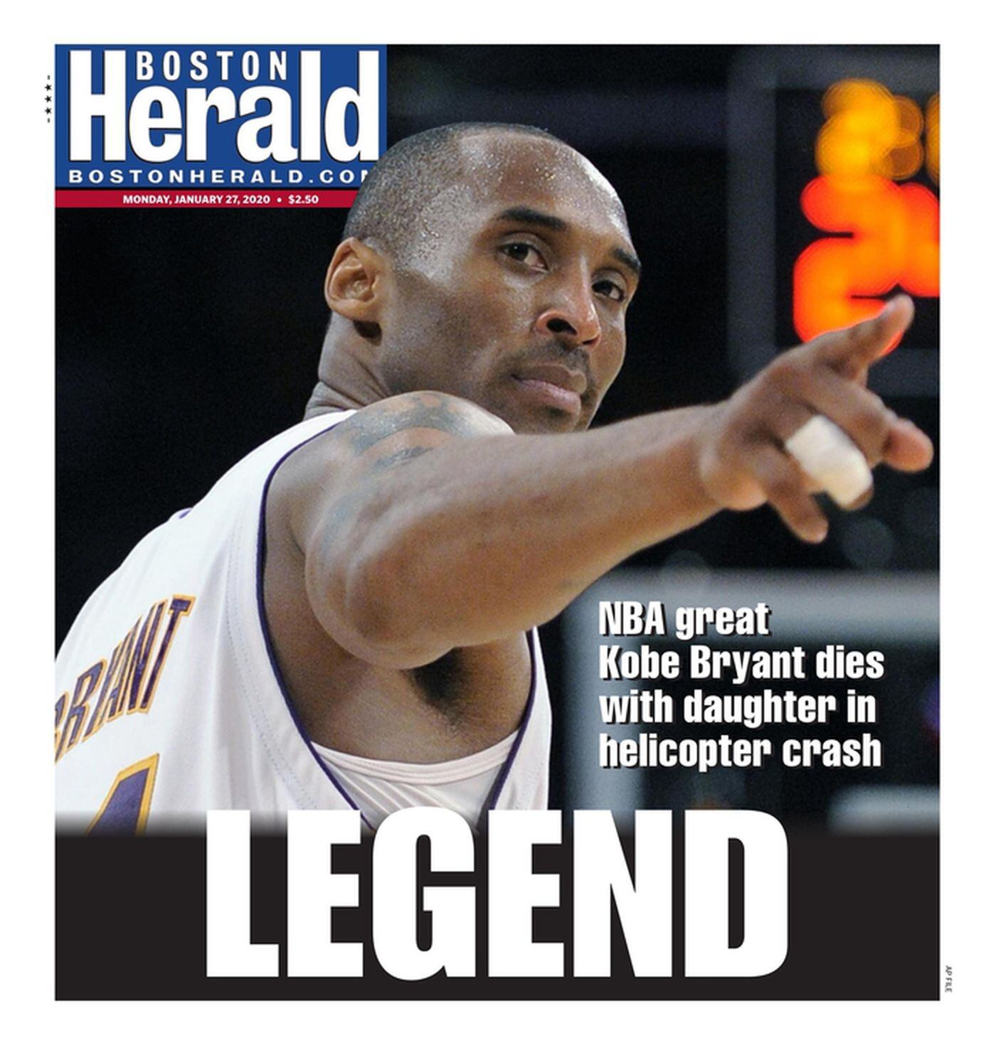 Kobe Bryants Death Memorialized On Newspaper Front Pages