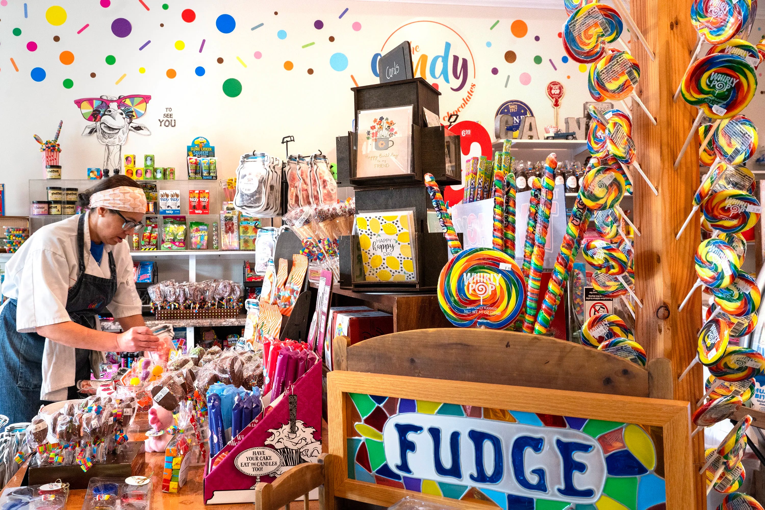 Candy Jar owner Paula Alban in her shop along Haddon Avenue in downtown Collingswood, Monday, September 30, 2024