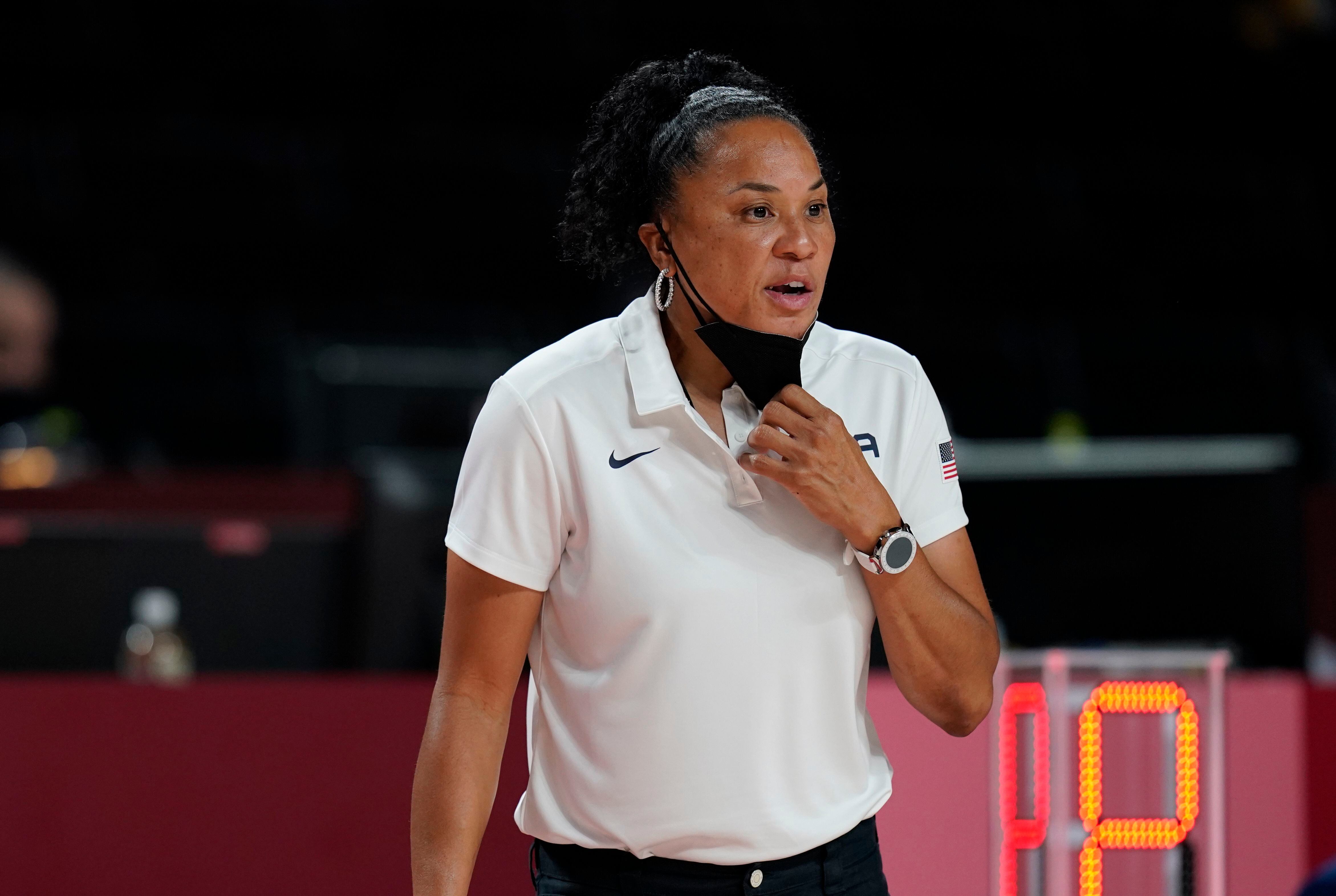 Will Coach Dawn Staley's beloved pooch dribble his way to Paris?