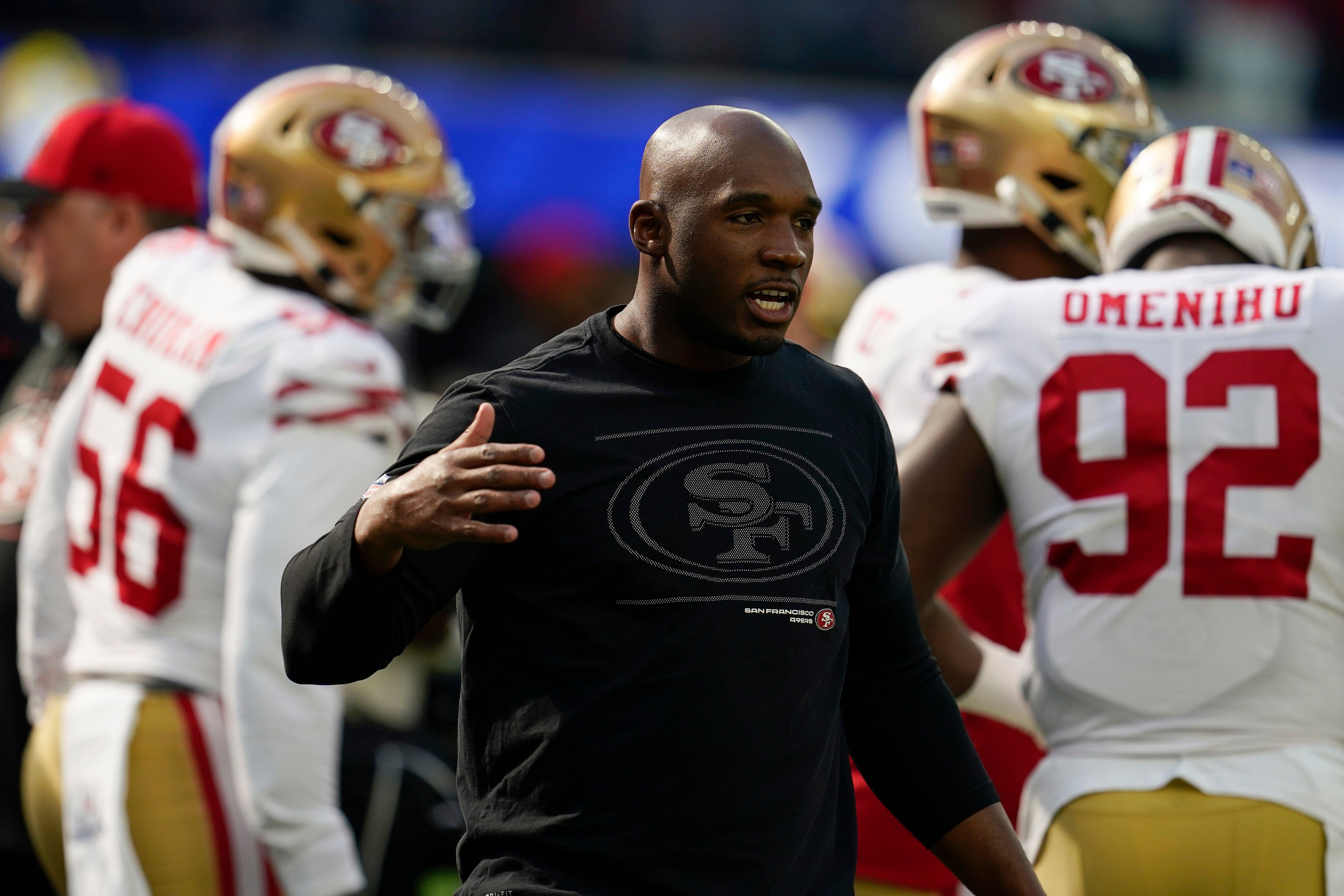 49ers' offensive line preps for tough task vs. Micah Parsons, Cowboys – NBC  Sports Bay Area & California