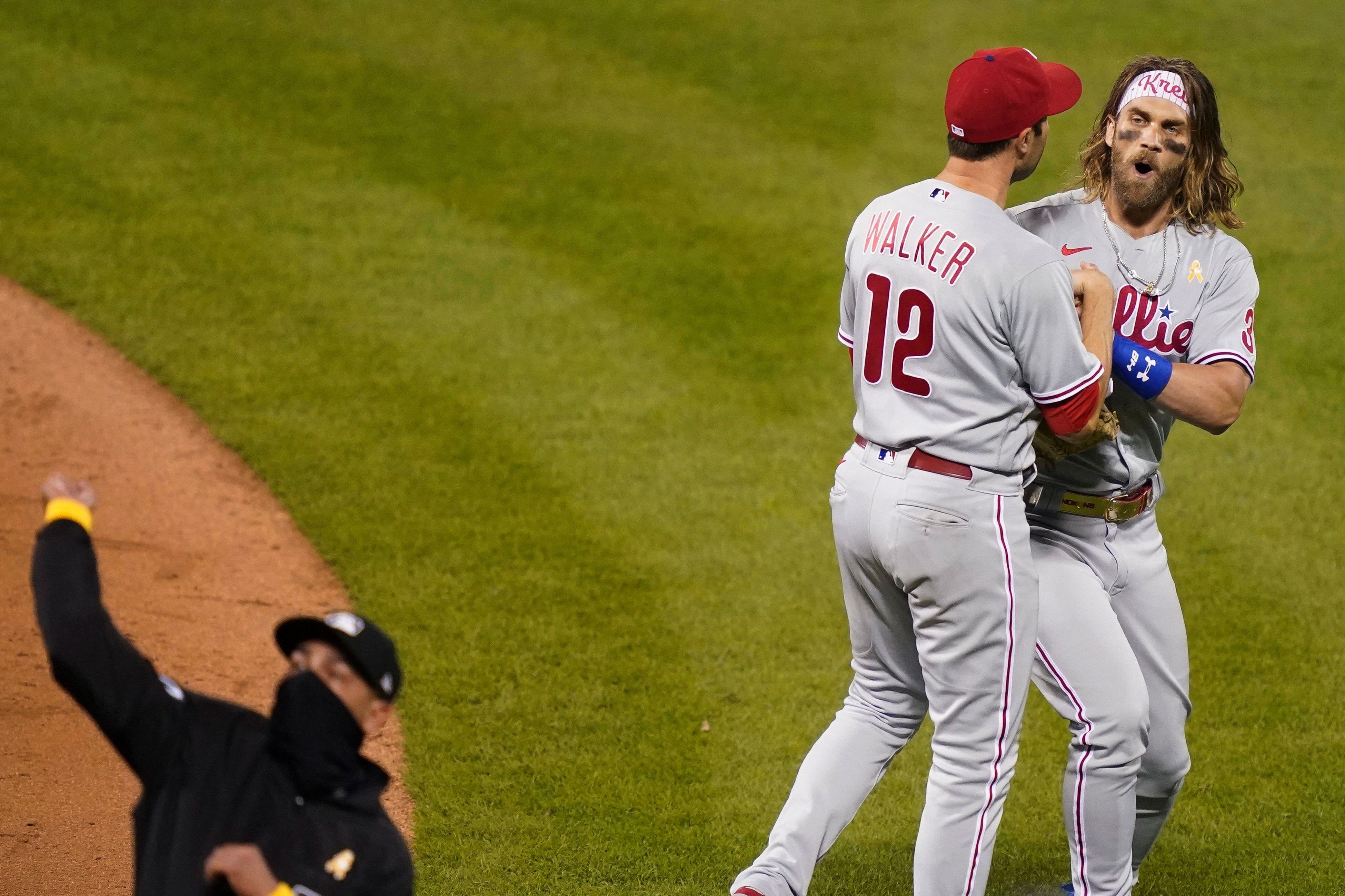 Young Phillies fan gifted helmet after irate Bryce Harper flips on umpire, Philadelphia Phillies