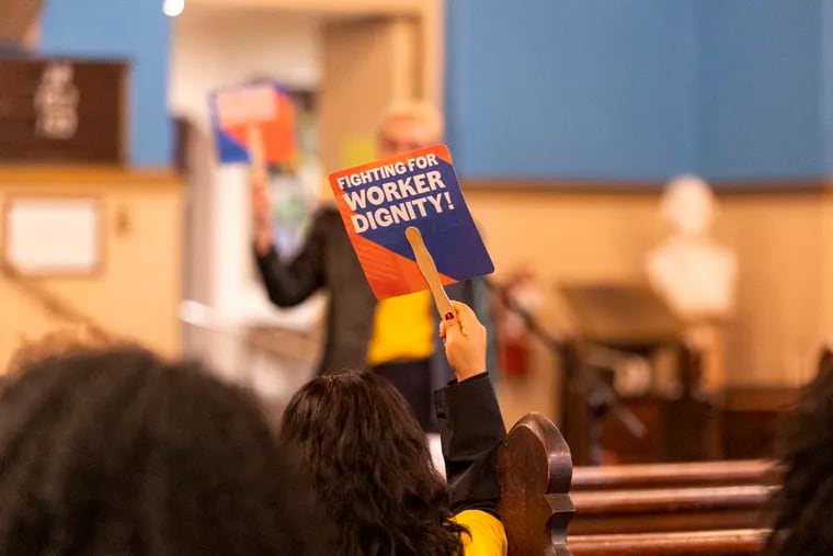 A poster from a Pennsylvania Domestic Workers Alliance event in November 2023 where workers shared stories of employer retaliation.