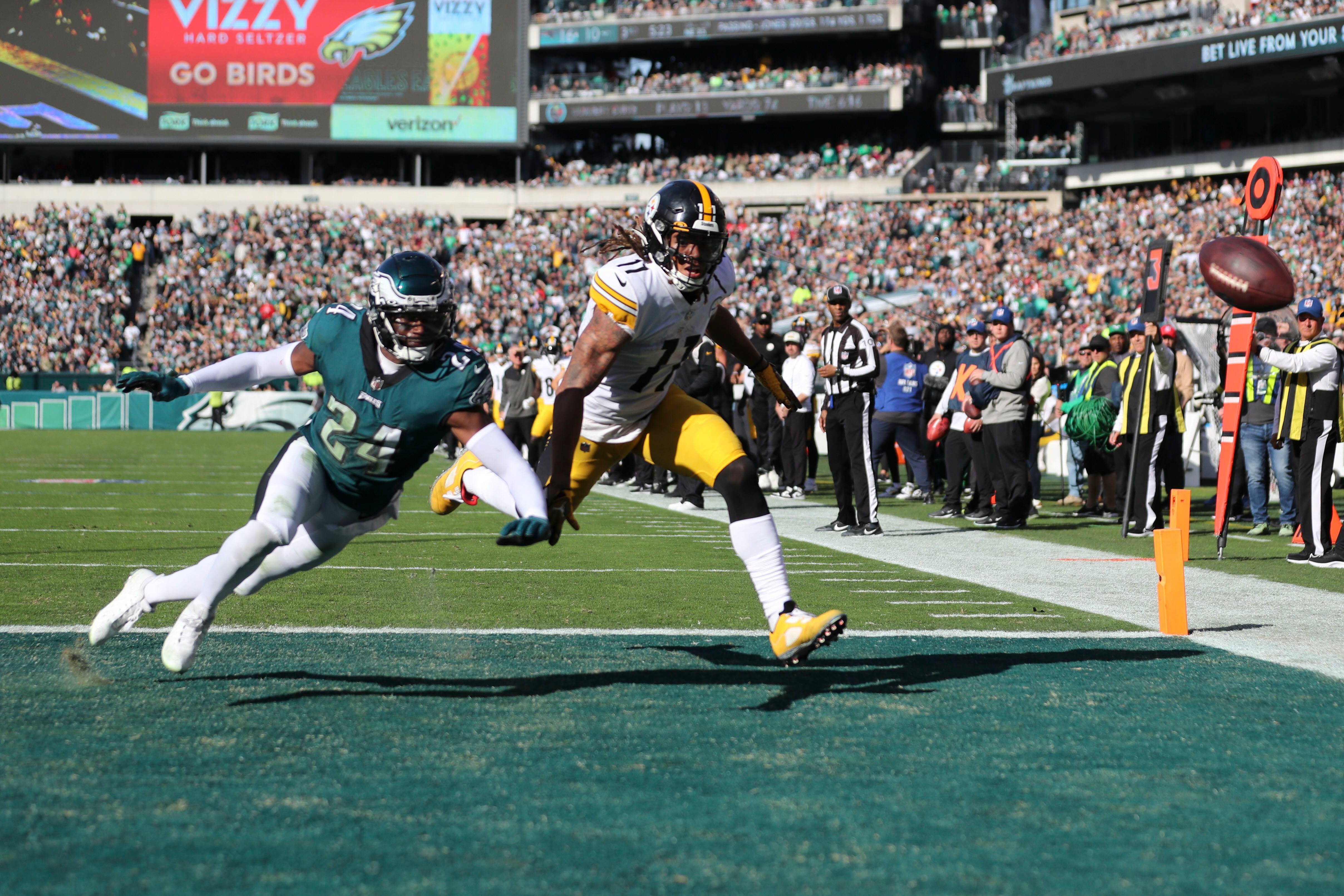 Eagles one win from franchise history as Hurts-Brown connection destroys  Steelers