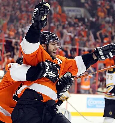 Simon Gagne scores in his return as the Philadelphia Flyers dominate the  Washington Capitals 