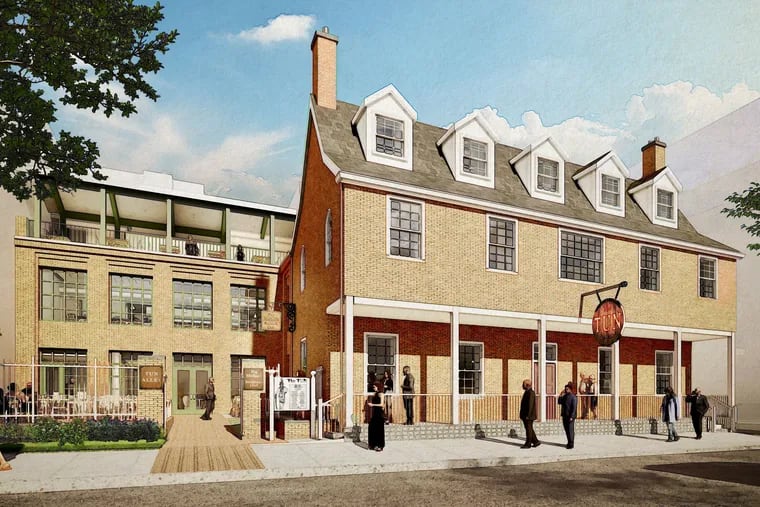Rendering of The Tun, which a nonprofit group plans to build at 19 S. Second St. in Old City.