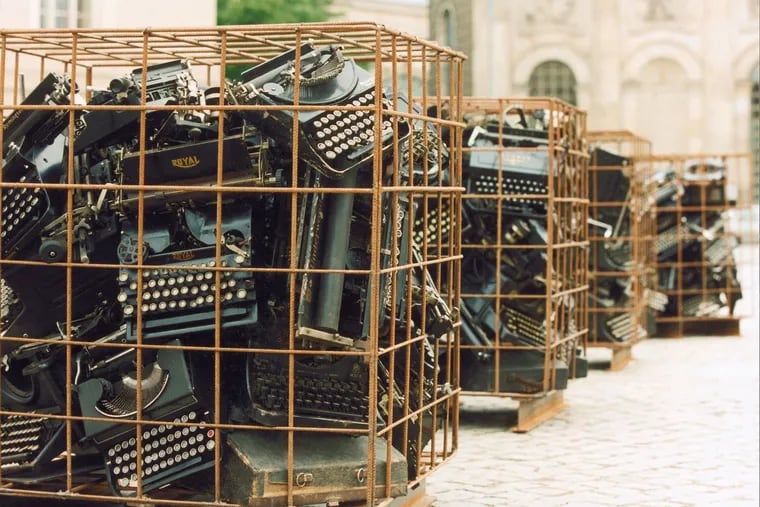 Writer's Block by former UArts College of Arts Dean on display at Bebelplatz, Berlin in 1999.