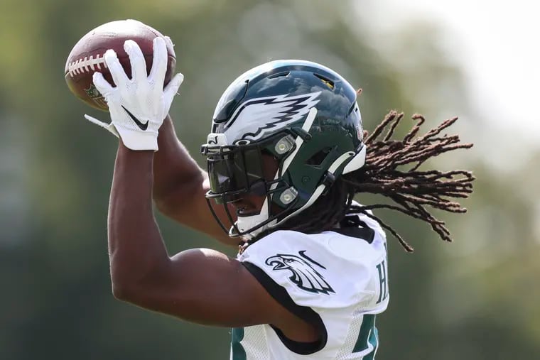 Photos of the Philadelphia Eagles at training camp on Monday