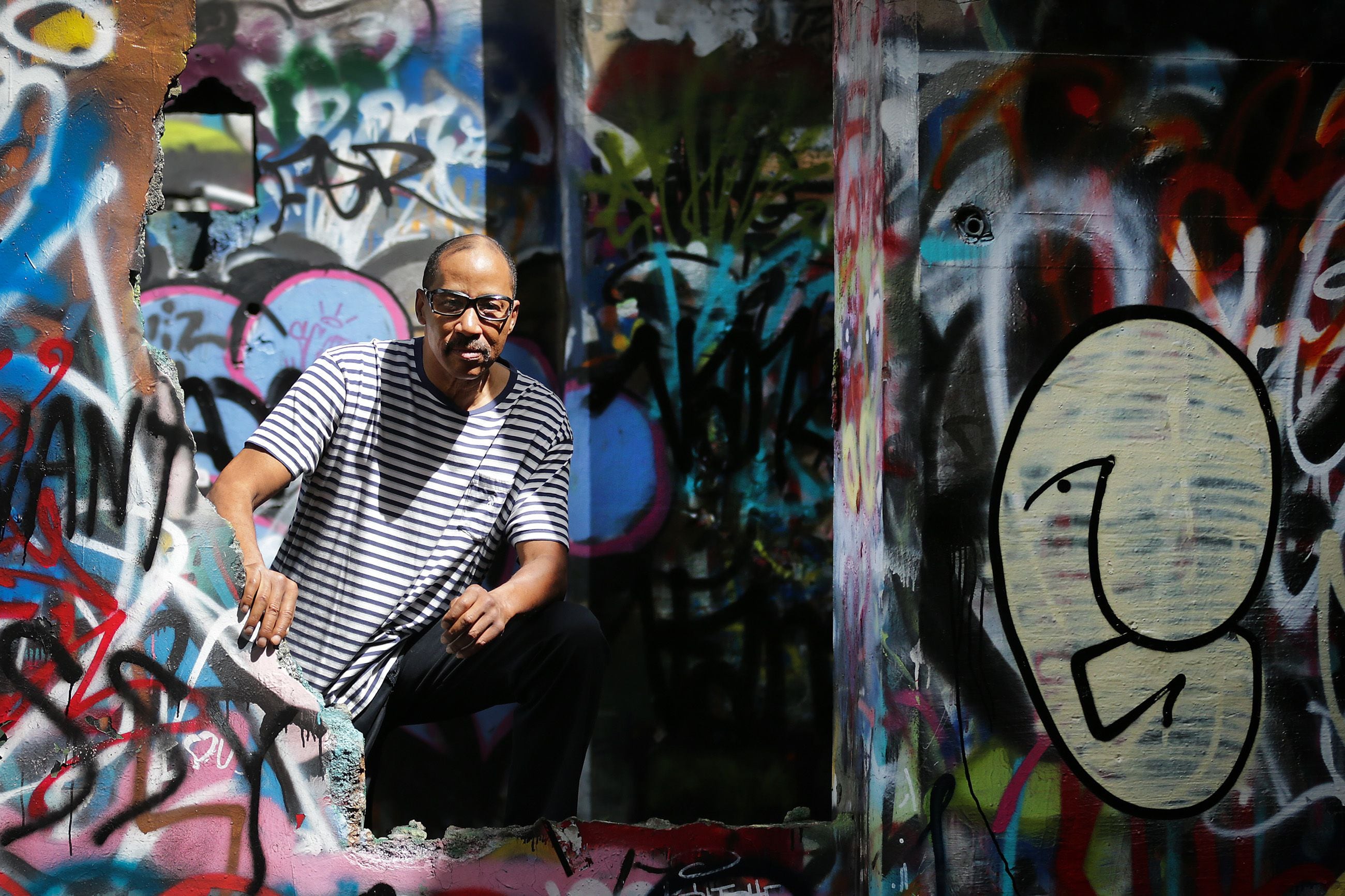 Cornbread, the graffiti pioneer, returns to the Graffiti Pier, wondering