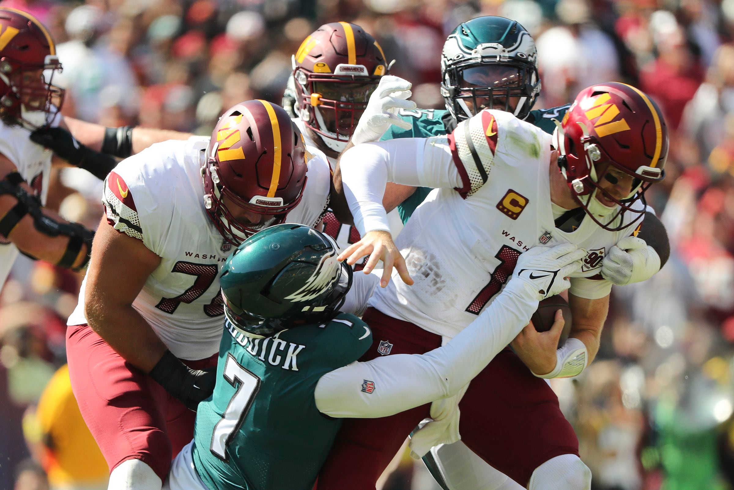 Replay: Two TDs each for DJax, Jeffery as Eagles beat Redskins, 32-27 –  Daily Local