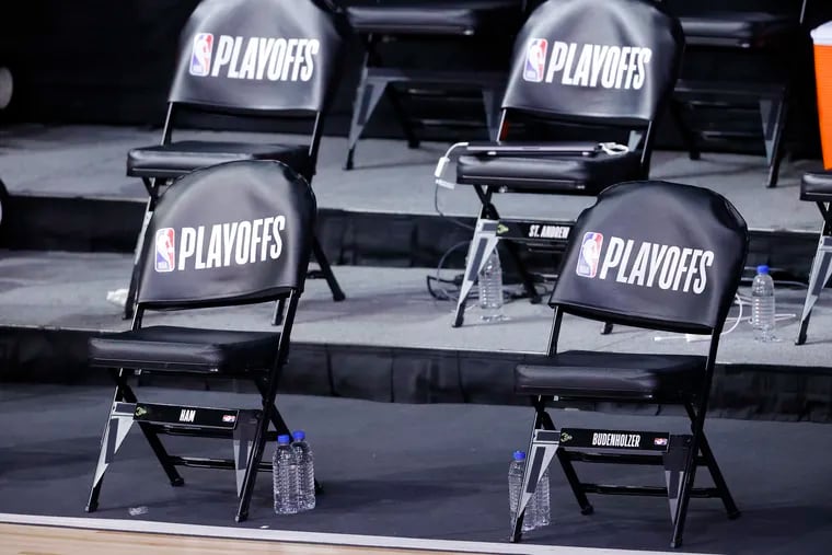 The Milwaukee Bucks' bench sat empty at what was supposed to be tip time of Game 5 of their playoff series against the Orlando Magic.