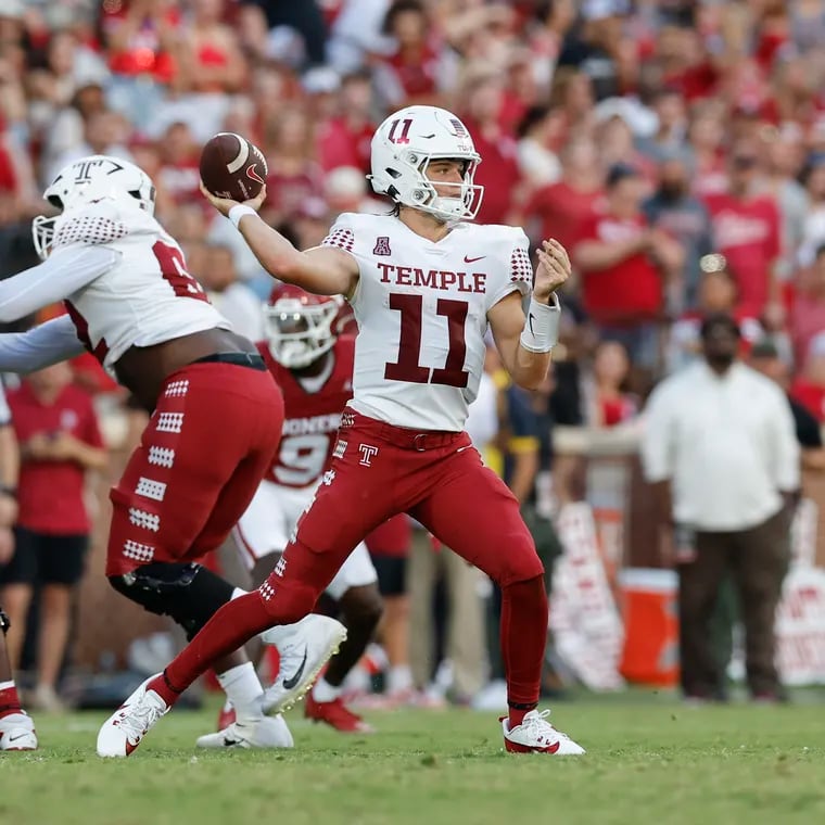 Temple quarterback Forrest Brock is expected to play against Tulsa despite still returning from a shoulder injury.