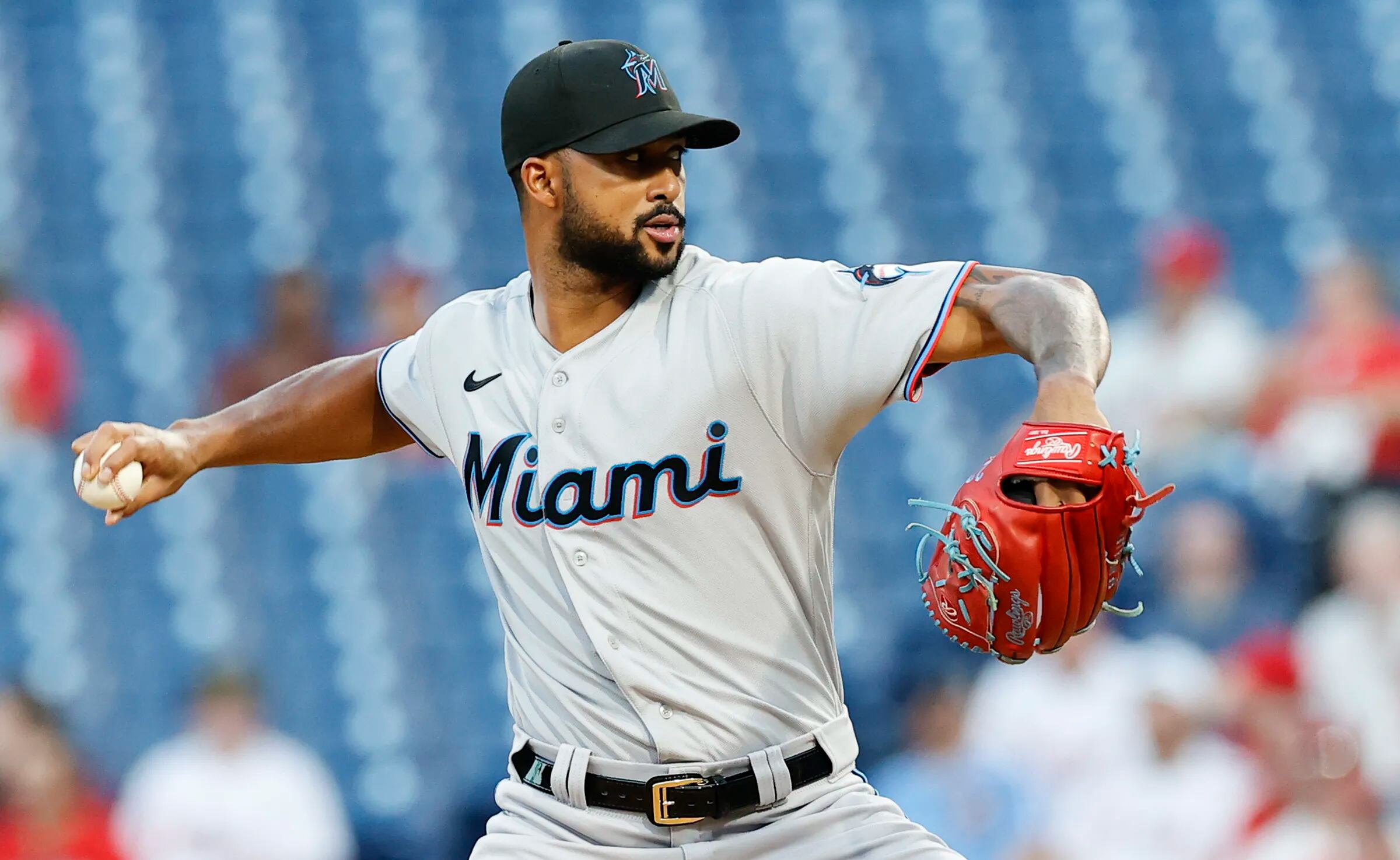 Joey Wendle of the Miami Marlins throws to first base against the