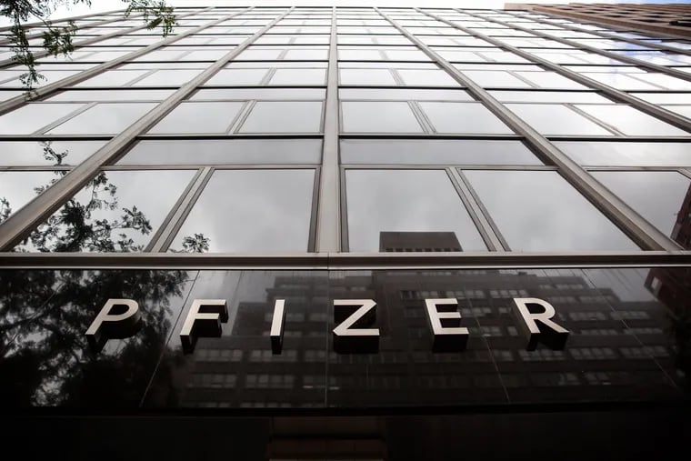 Pfizer's headquarters in New York. The company is buying sickle cell drug maker Global Blood Therapeutics in an approximately $5.4 billion deal.