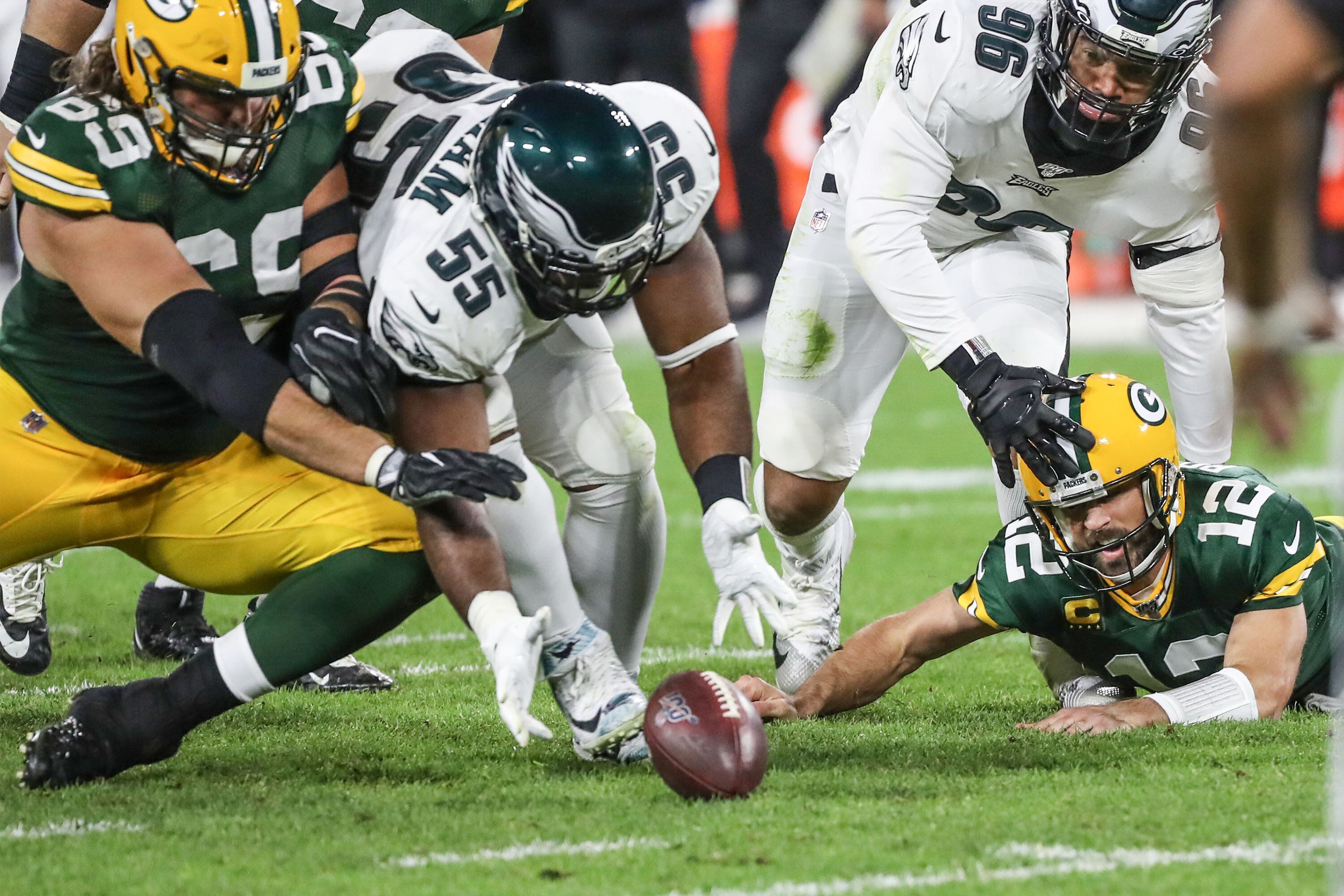 Eagles outlast Green Bay Packers as Craig James' deflection, Nigel  Bradham's interception seal a huge victory