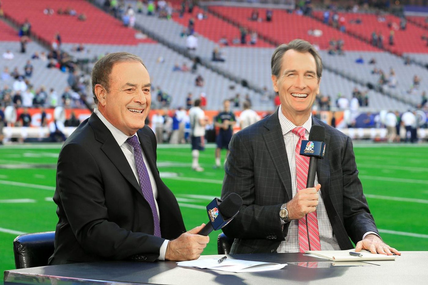 Al Michaels defends Cris Collinsworth on Super Bowl catch calls: NFL ...