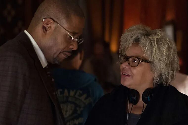 Actor Forest Whitaker and director Kasi Lemmons on the set of "Black Nativity."