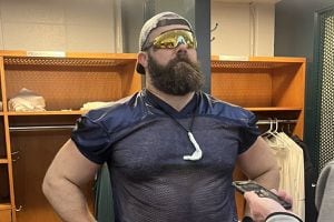 Lane Johnson dresses up like Jason Kelce before Halloween weekend Eagles  game