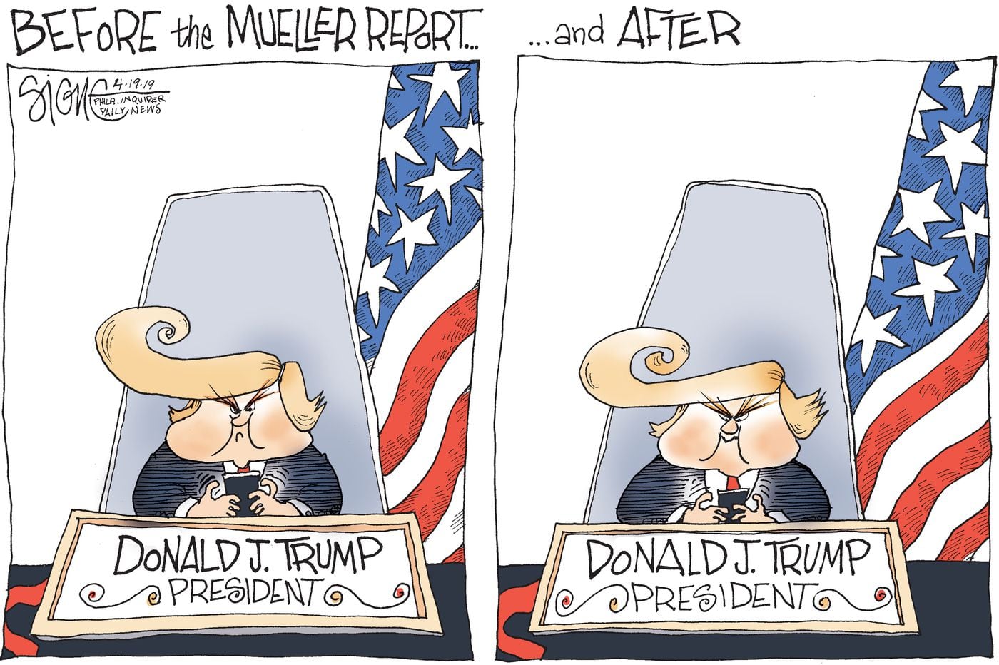 Political Cartoon The Mueller Report