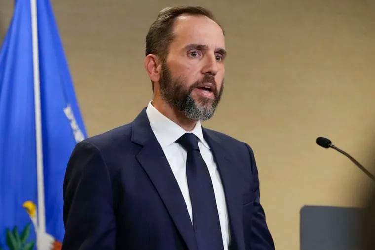 Special counsel Jack Smith speaks about an indictment of former President Donald Trump, Aug. 1, 2023, at a Department of Justice office in Washington.