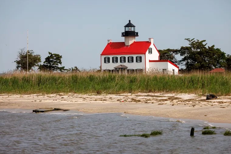 East Point Lighthouse, in the Heislerville Wildlife Management Area in Cumberland County, in May 2023.