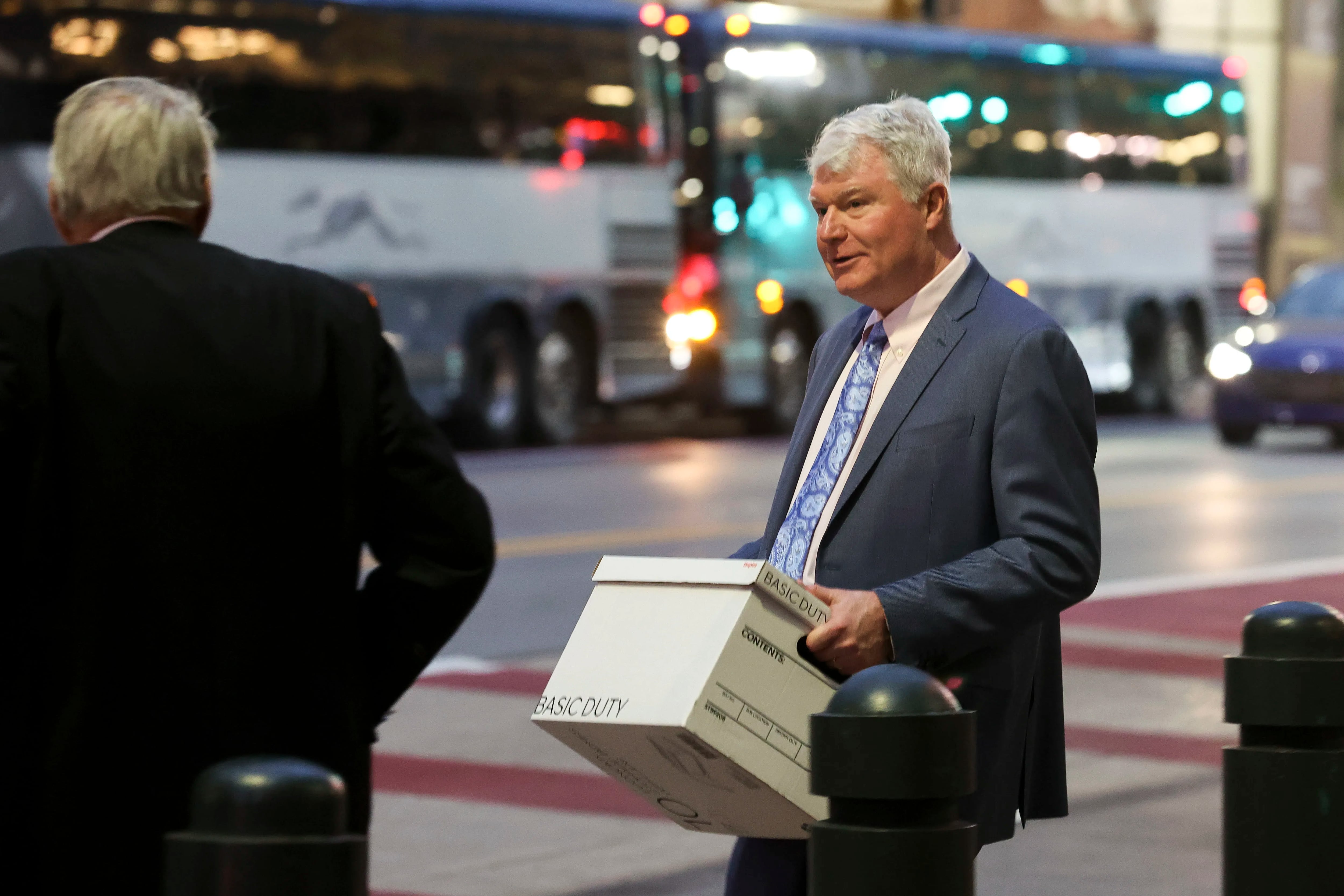 John Dougherty leaves the Philadelphia federal courthouse in November 2023.