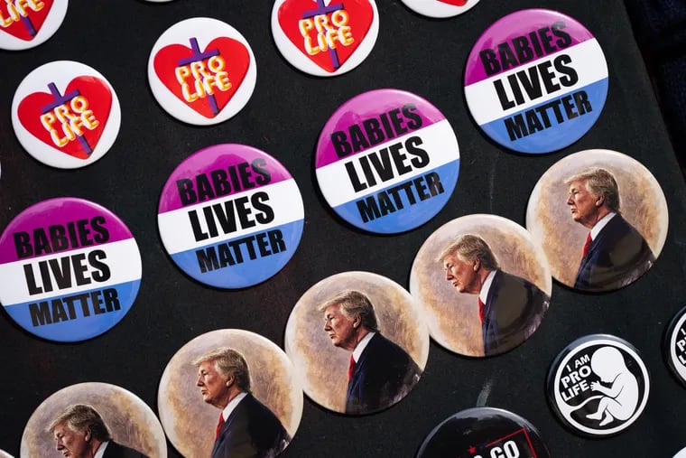 Merchandise for sale during a March for Life rally on the National Mall in Washington, D.C., on Jan. 21, 2022.