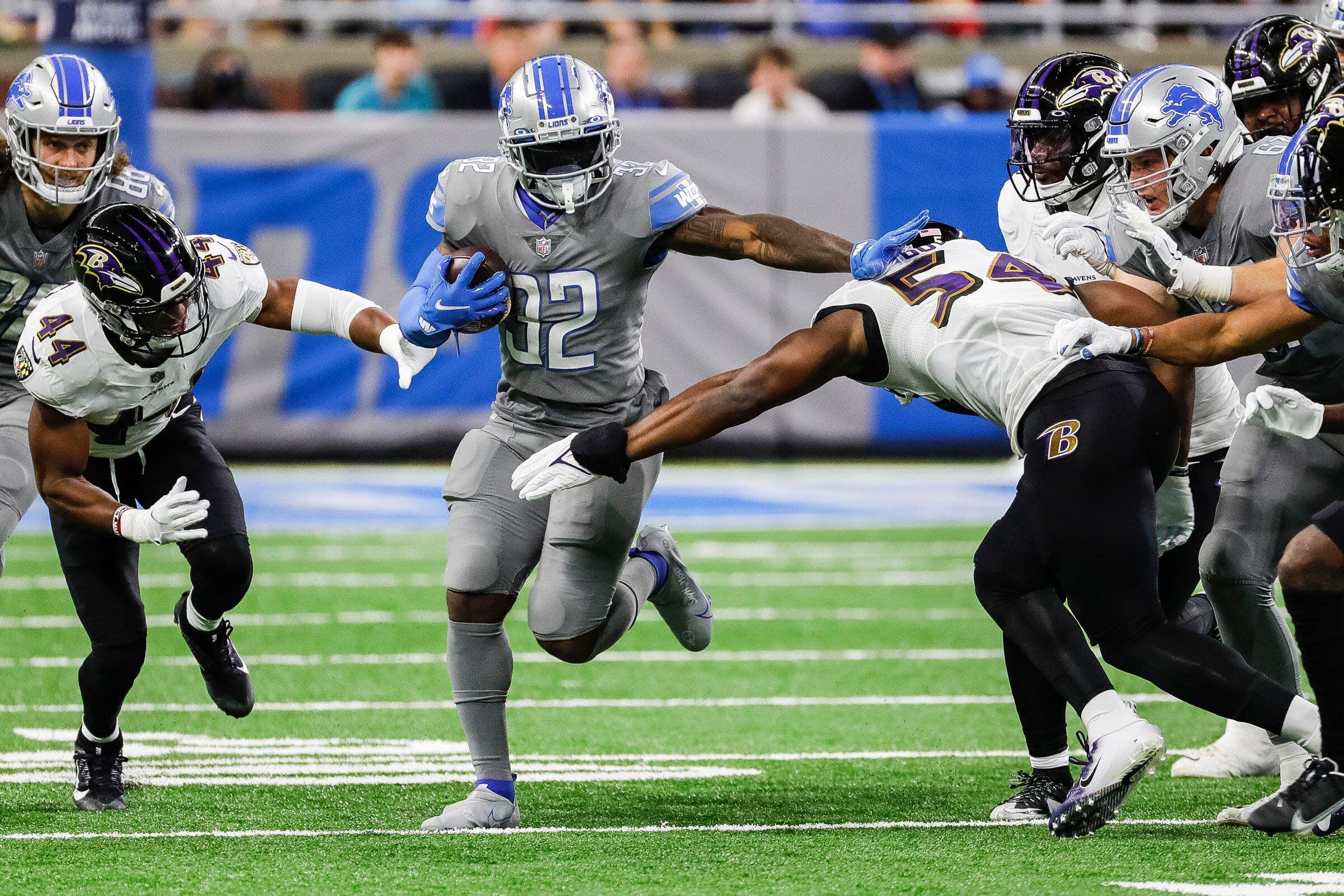 Nike Detroit Lions Blue Kerryon Johnson Game Jersey - Gameday Detroit