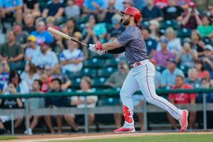 Bryce Harper homers twice in Lehigh Valley IronPigs rehab game – The  Morning Call