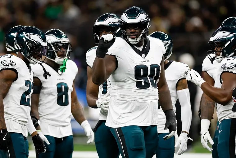 Eagles defensive tackle Jordan Davis recorded his second tackle for loss of the season last Sunday vs. the Browns.