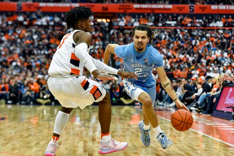 North Carolina guard Cole Anthony is one of the players the Sixers could draft at No. 21 in the first round.