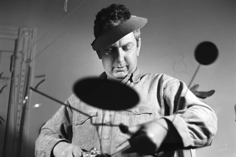 Alexander Calder in his New York City storefront studio, 1936.