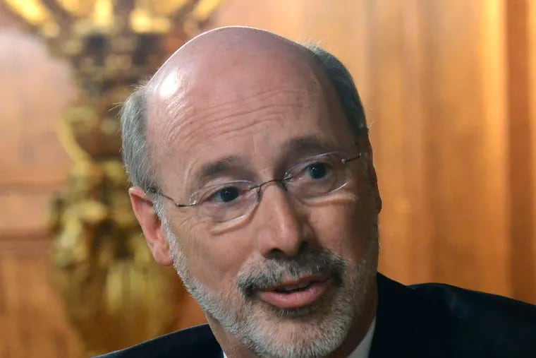 MARC LEVY / ASSOCIATED PRESS Gov. Wolf will not advance money to school districts.