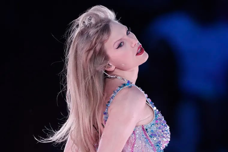 Taylor Swift performs during the first of three Eras Tour performances at Lincoln Financial Field in Philadelphia on Friday, May 12, 2023.