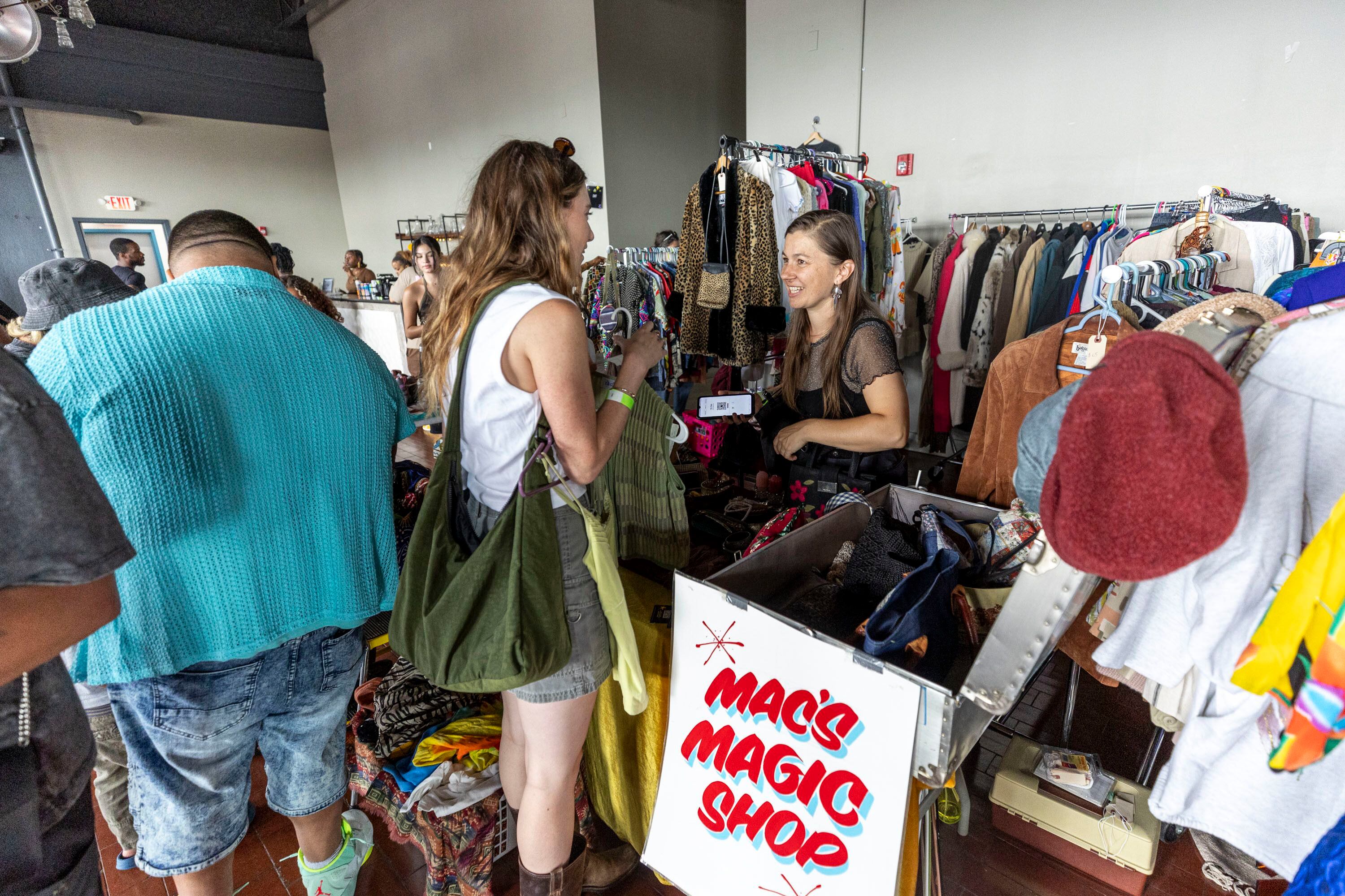 At a thrift shopping extravaganza, youth voter engagement takes center stage