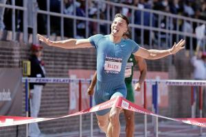 Devon Allen gets a quick jump on being an Eagles fan favorite while running  at Penn Relays – Delco Times