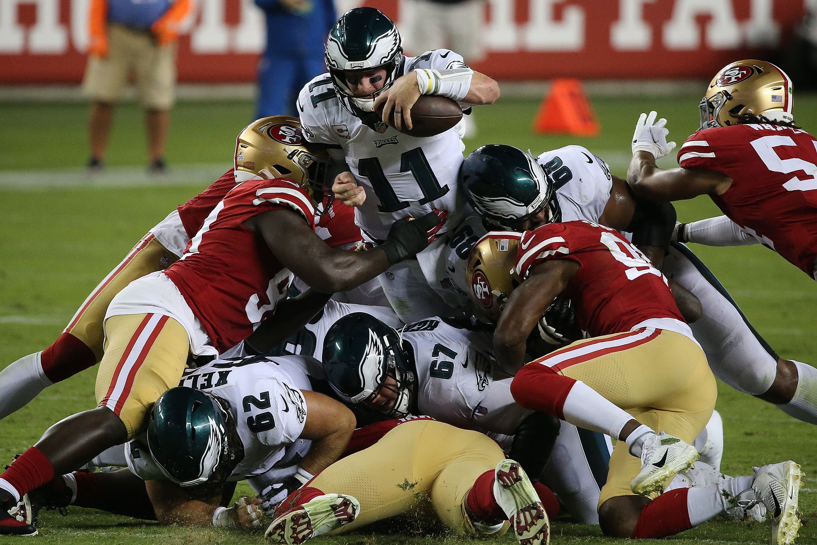 Eagles vs. 49ers score, takeaways: Philadelphia blows out banged