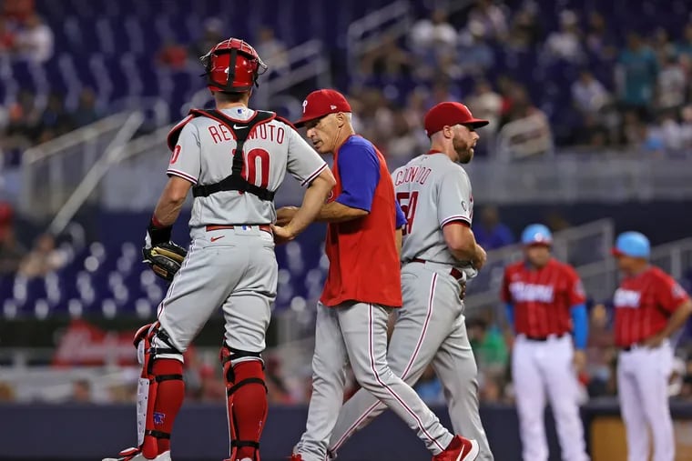 Sam Coonrod got the "start" for the Phillies in their bullpen game Sunday in Miami, going 1⅓ innings before being lifted by manager Joe Girardi.