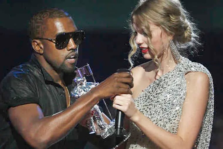 Kanye West proved his jerkishness vis-a-vis Taylor Swift at the MTV awards.