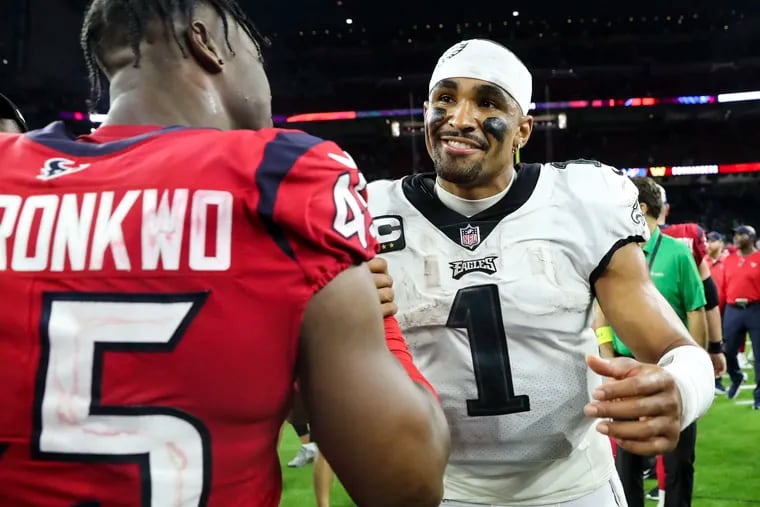 Jalen Hurts puts on a 'Southside' show for Houston in an Eagles win vs. the  Texans that furthers his MVP case
