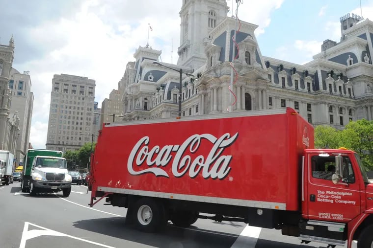 In 2011, trucks circled Philadelphia City Hall to protest a proposed soda tax.