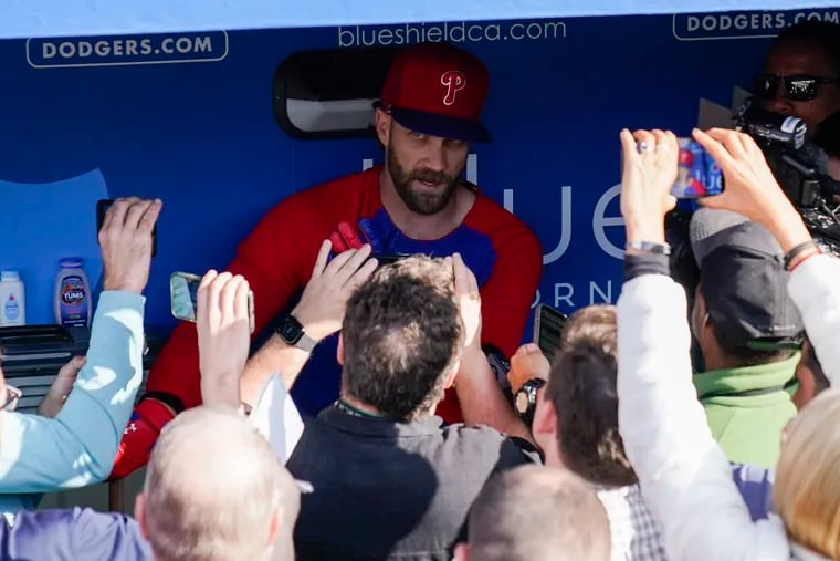 Harper could return to Phillies lineup Tuesday at Dodgers