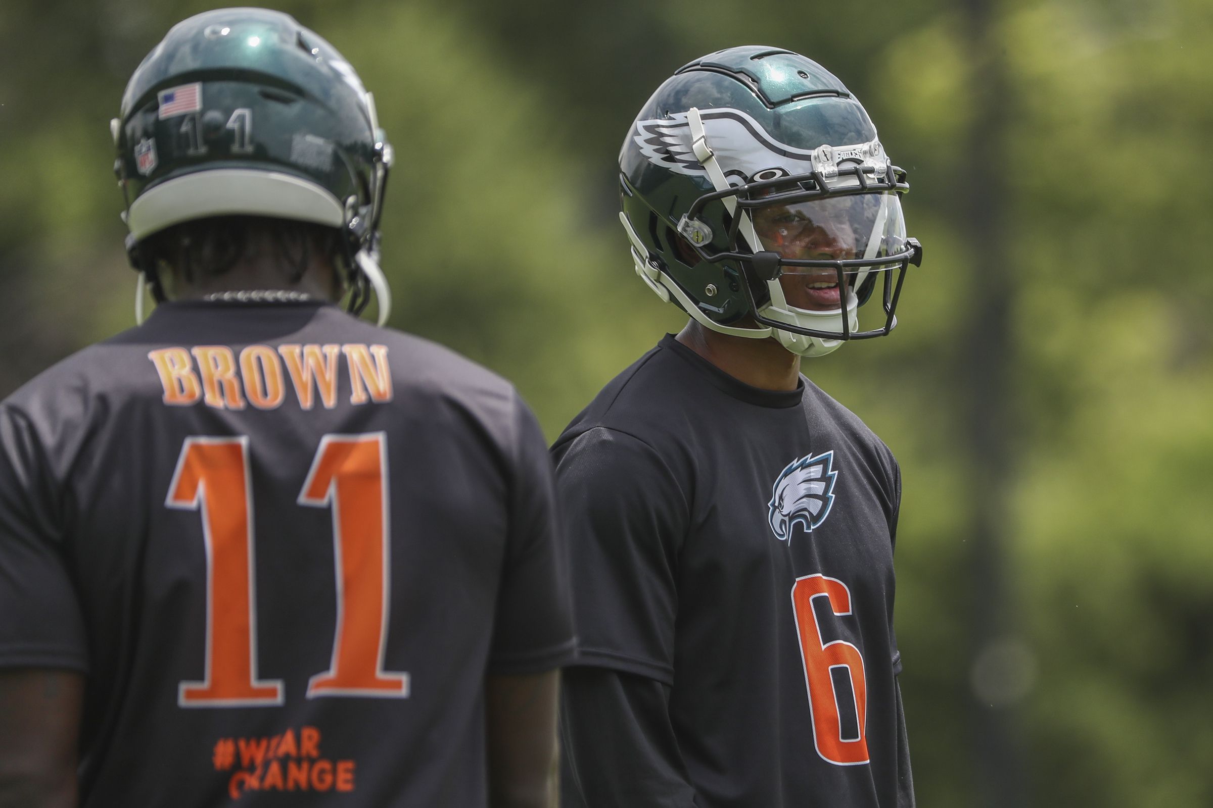 Philadelphia Eagles' Jordan Davis stands during the NFL football team's  training camp, Thursday, Aug. 3, 2023, in Philadelphia. (AP Photo/Matt  Slocum Stock Photo - Alamy