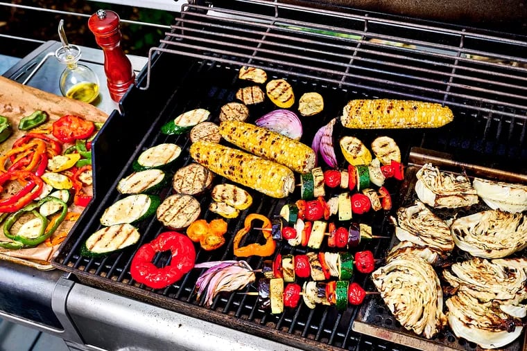 Vegetables can be grilled on grates, in a grill basket or threaded onto skewers. MUST CREDIT: Peggy Cormary for The Washington Post