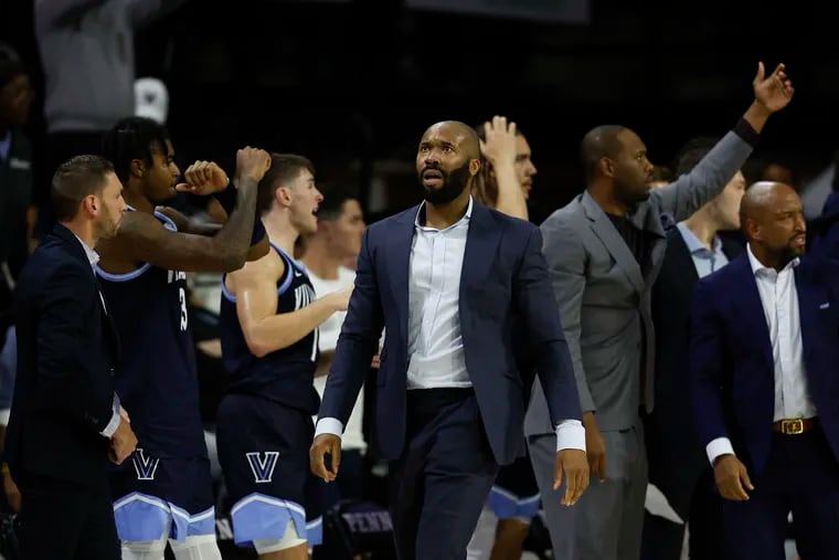 Coach Kyle Neptune's Villanova team led Penn for just 53 seconds in their loss on Monday night.