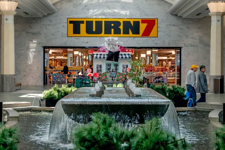 The inside entrance to Turn 7 at the Moorestown Mall in 2022.  The store is having a liquidation sale and will close by June 21.