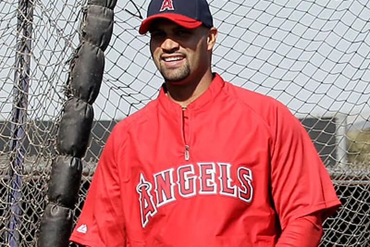 Albert Pujols back in camp -- with the Angels