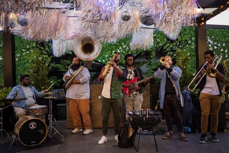 Snacktime, Philadelphia's beloved brass-forward band, at Stratus Rooftop Lounge.