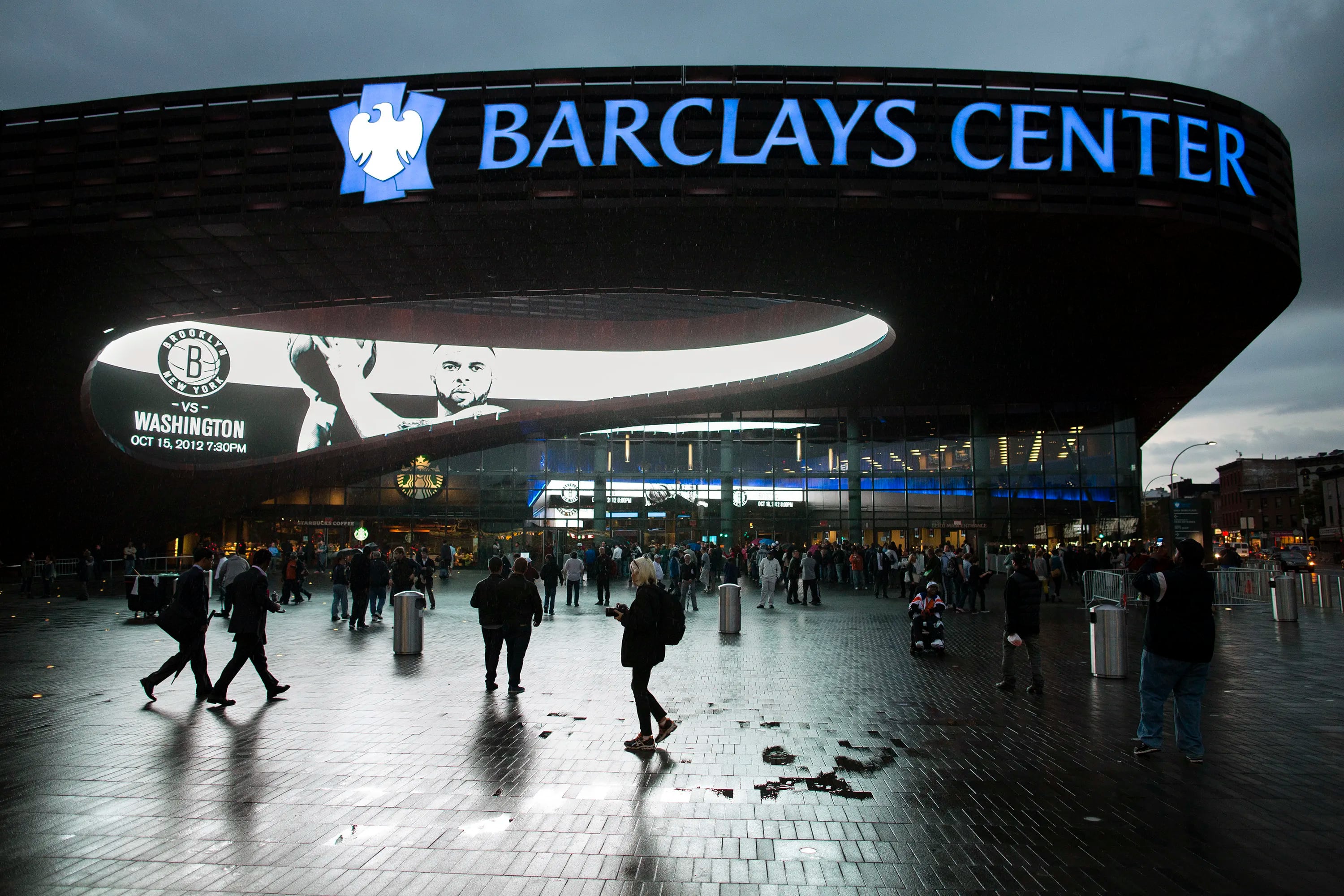 The Barclays Center in the Brooklyn borough of New York.