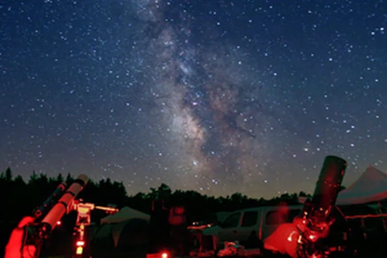 DARK SKY, Cherry Springs, Pa.: With no light pollution, even the summer Milky Way is in plain sight. . . . .